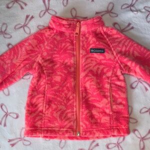 Columbia Pink Patterned Fleece Jacket
